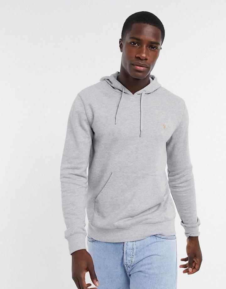 Farah Zain Logo Hoodie In Gray