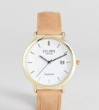 Reclaimed Vintage Inspired Suede Strap Watch In Tan Exclusive To Asos - Tan