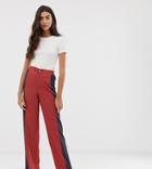 Brave Soul Tall Wide Leg Pants In Mix Print-red