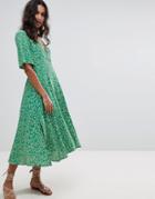 Faithfull Floral Midi Dress - Green