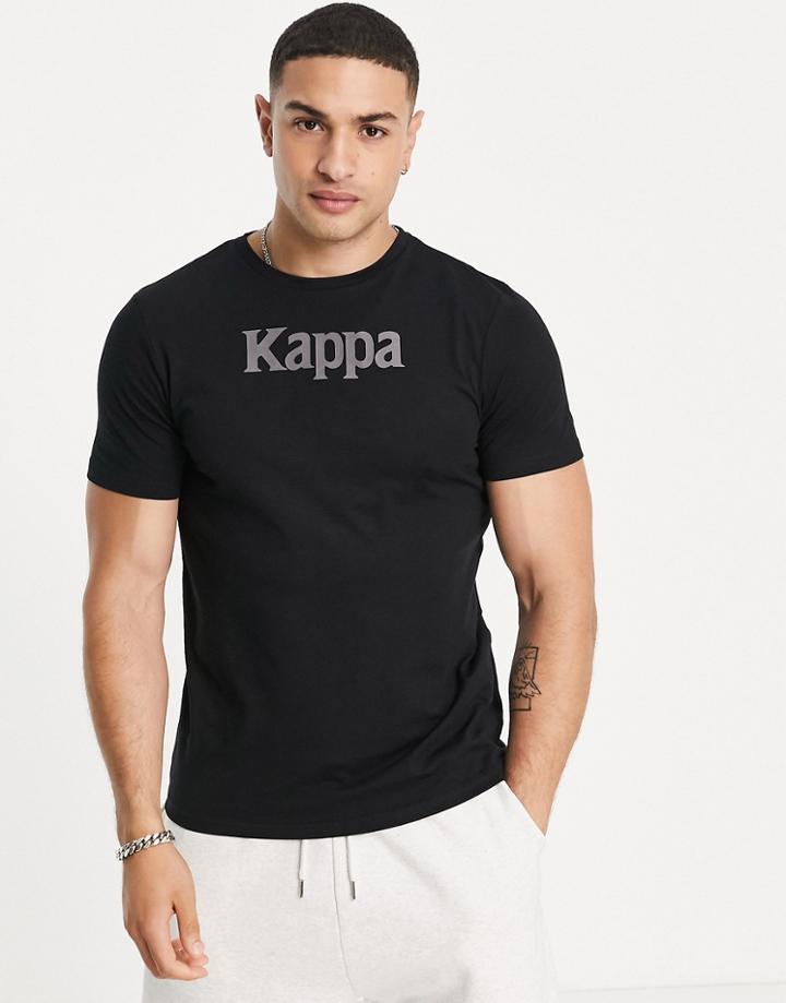 Kappa T-shirt In Black With Logo Backprint