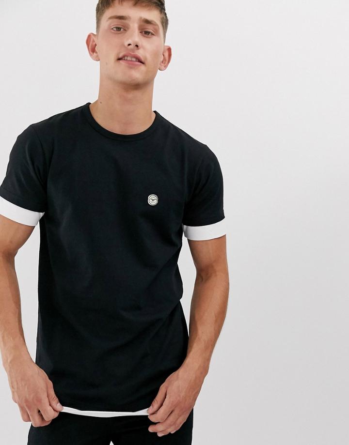 Le Breve Double Layer T-shirt-black