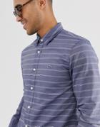 Lacoste Stripe Long Sleeve Shirt-navy