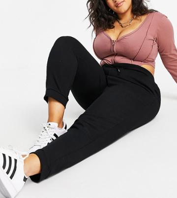 Brave Soul Plus Jude Sweatpants In Black
