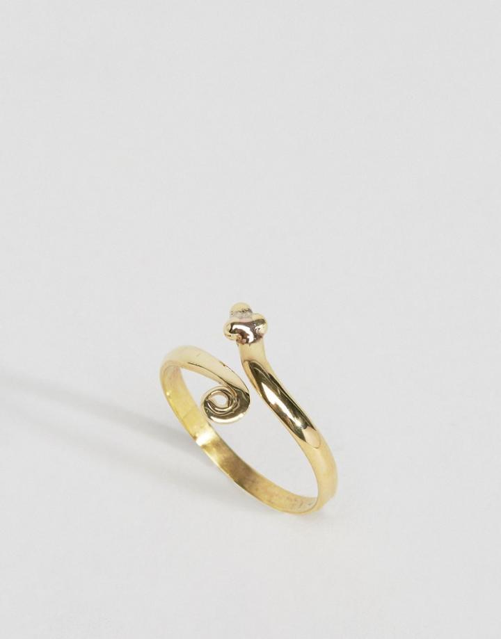Rock N Rose Marcella Snake Ring - Gold
