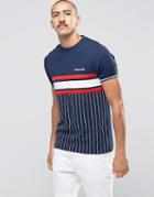 Ellesse Striped T-shirt - Navy