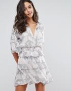 Stevie May Soft Love Mini Dress With Ruffles - Multi