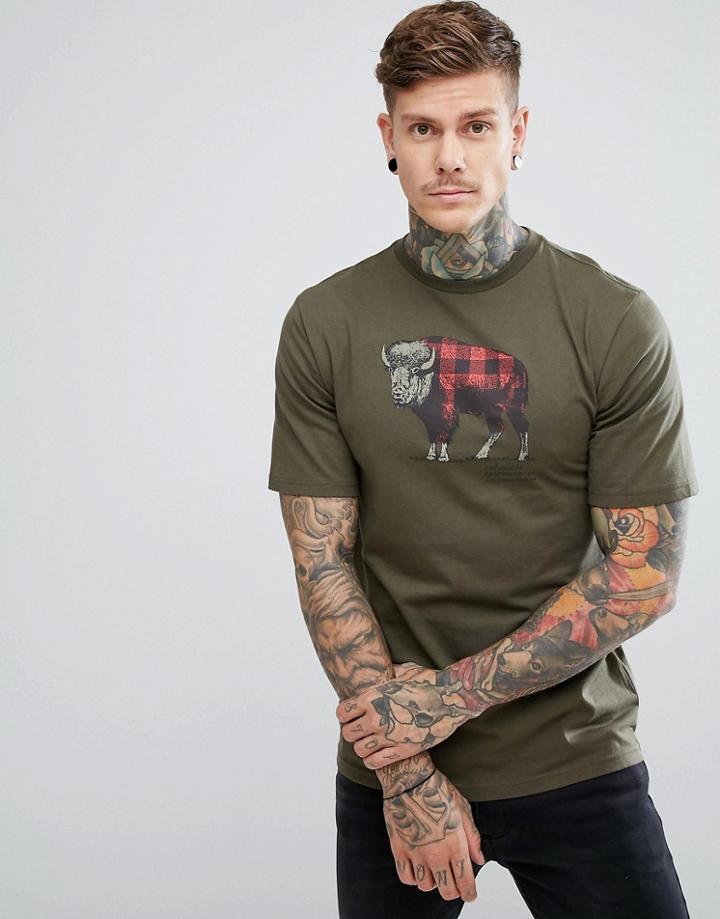 Columbia Check The Buffalo Ii T-shirt In Green - Green