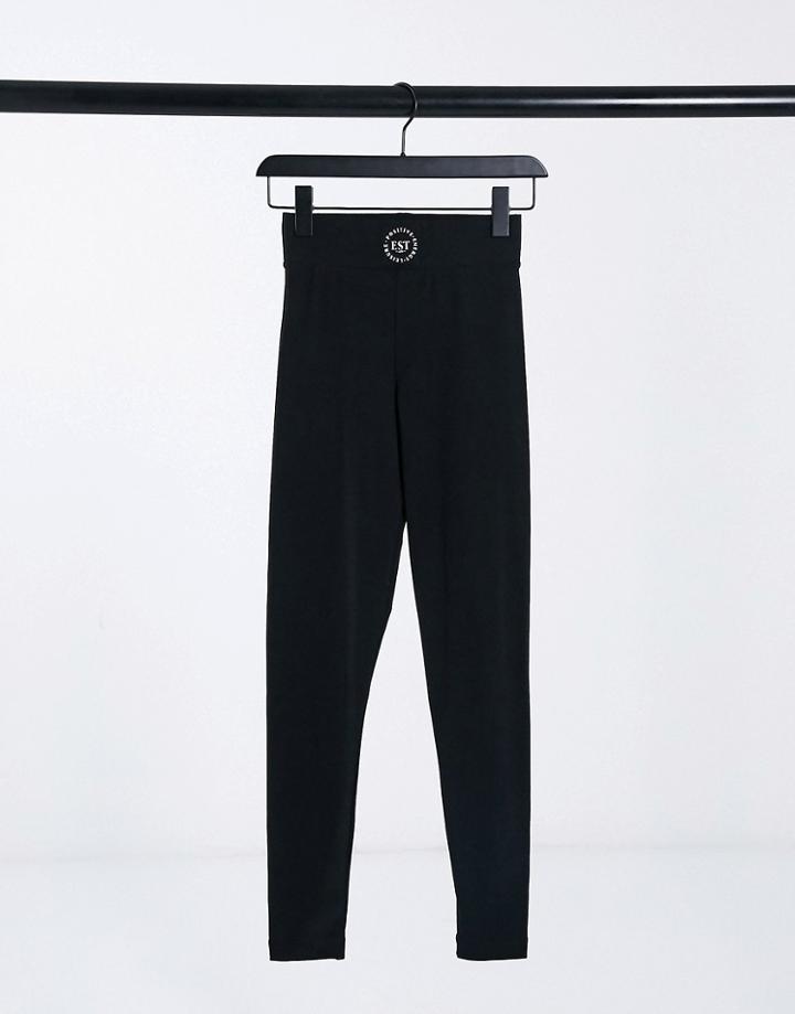 Asos Design Hourglass Tab Detail Legging-black