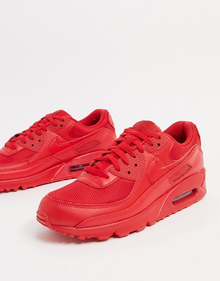Nike Air Max 90 Sneakers In Triple Red