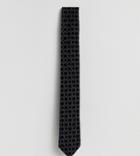 Heart & Dagger Tie In Flocked Wool Mix - Gray
