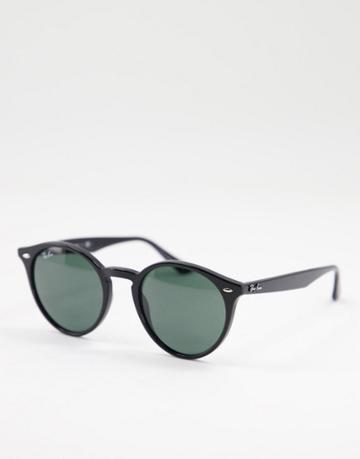 Ray-ban Round Sunglasses In Black 0rb2180