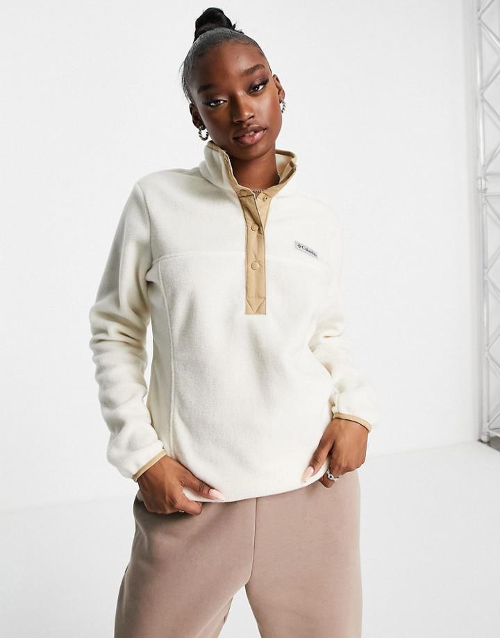 Columbia Benton Springs Half Snap Fleece In Cream-neutral