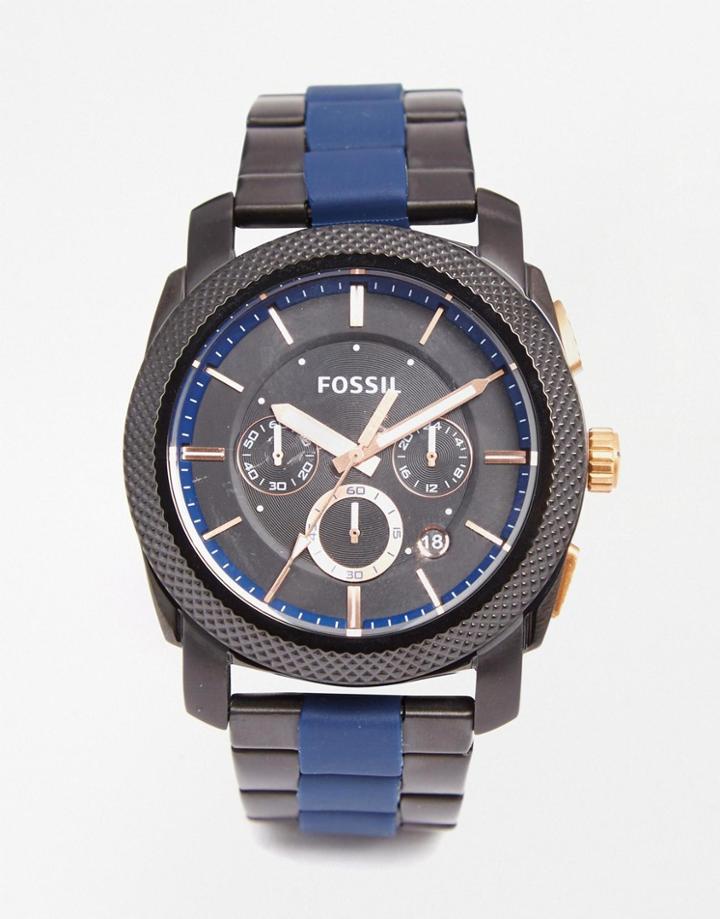Fossil Machine Watch Fs5164 - Blue