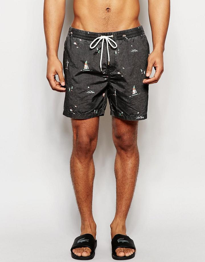 Globe Mains 16.5 Inch Swim Short - Black