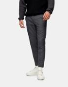 Topman Stretch Skinny Smart Sweatpants In Gray Check-grey