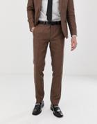 Twisted Tailor Super Skinny Linen Suit Pants In Brown - Brown