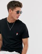 Threadbare Embroidered Lolly T-shirt In Black - Black