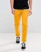 Asos Slim Chinos In Yellow - Yellow