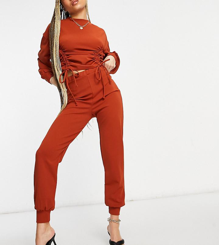 Missguided Co-ord Sweatpants In Rust-orange