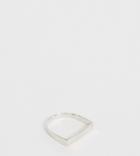 Asos Design Sterling Silver Ring In Flat Bar Design