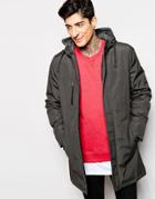Only & Sons Parka With Fishtail - Charcoal