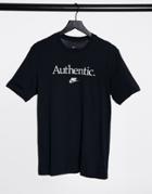 Nike Authentic Branding T-shirt In Black
