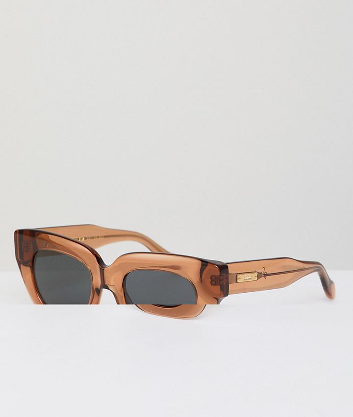 Sonix Tokyo Dream Retro Sunglasses In Brown - Brown