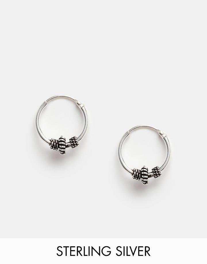 Kingsley Ryan Sterling Silver Wire Wrapped Hoop Earring - Silver