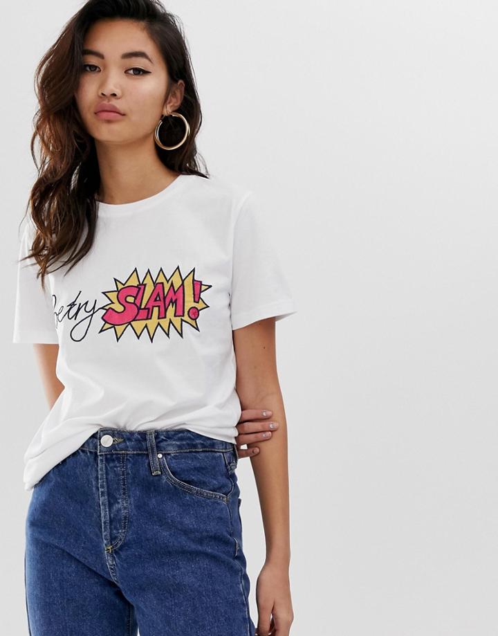 Resume Poetry Slam Print T-shirt - White