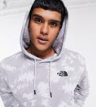 The North Face Essential Hoodie In Gray Tie Dye Exclusive At Asos-grey