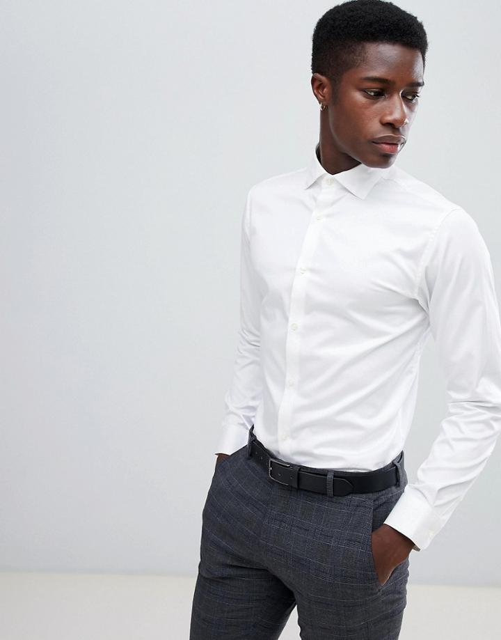 Jack & Jones Slim Fit Long Sleeve Shirt - White