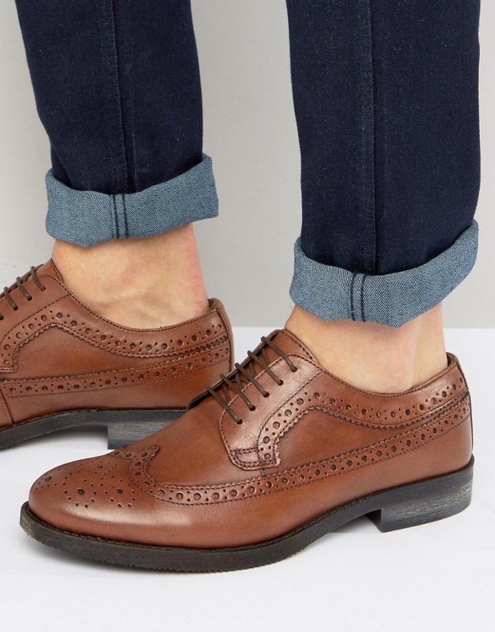 Silver Street Brogues In Tan - Tan