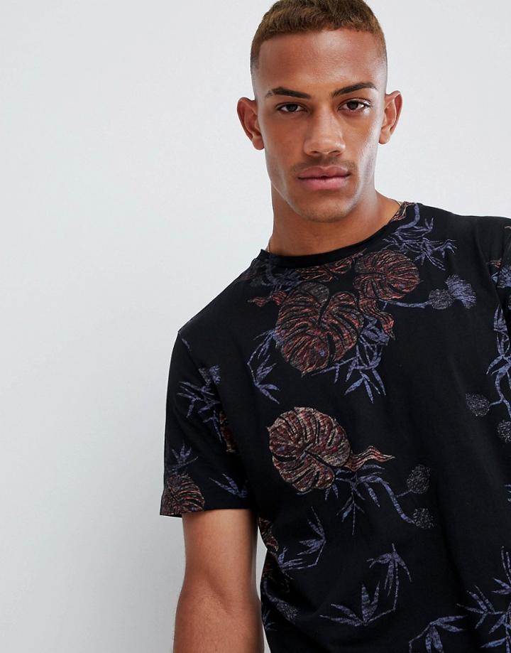 Jack & Jones Originals T-shirt With All Over Print - Black