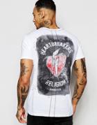 Religion T-shirt With Heartbreakers Back Print - White