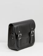 Leather Satchel Company Mini Satchel With Studded Guitar Strap - Silve