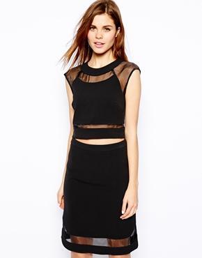 Warehouse Organza Top - Black