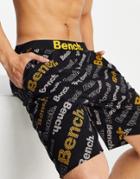 Bench Monticelo Jersey Logo Lounge Short In Black