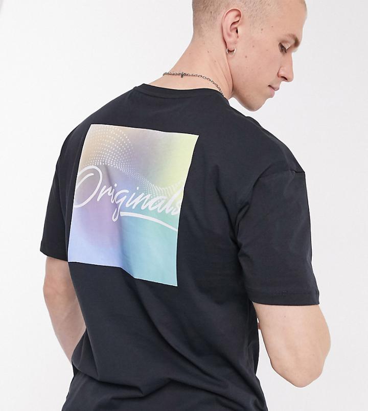 Jack & Jones Originals Oversize T-shirt With Originals Back Print In Black Exclusive At Asos