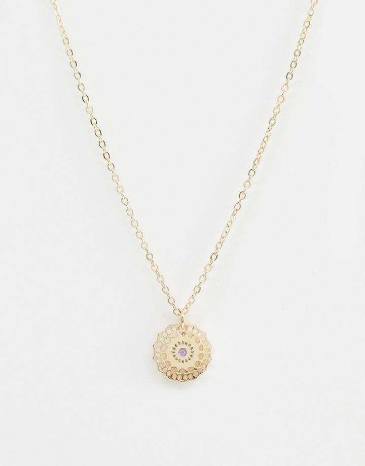 Miss Selfridge Spirit Solar Chakra Necklace - Gold