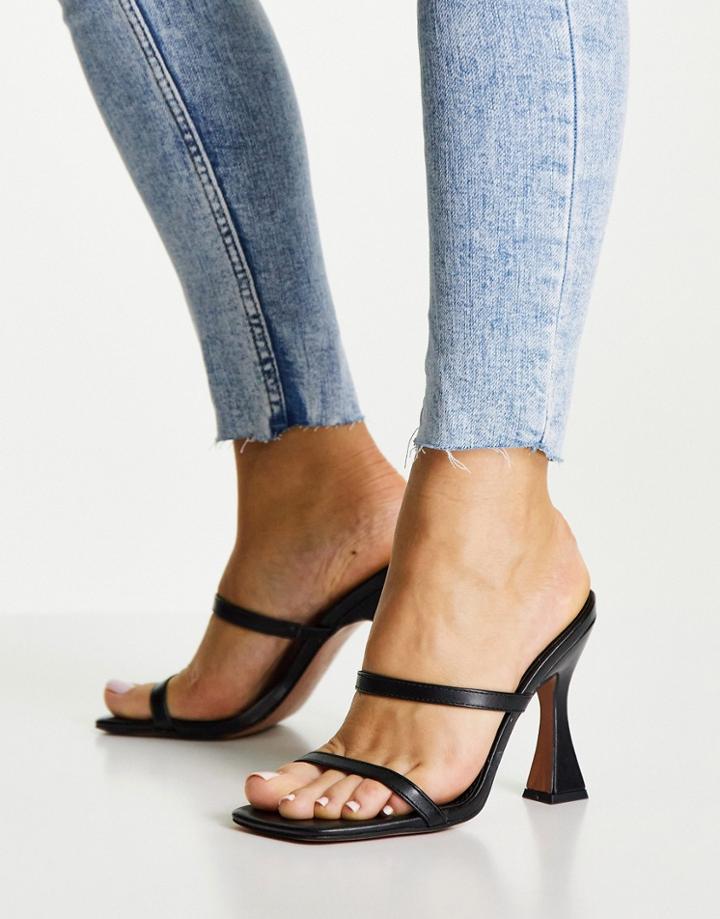 Asos Design Nasia Heeled Mules In Black