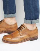 Red Tape Premium Brogues In Tan Leather - Tan