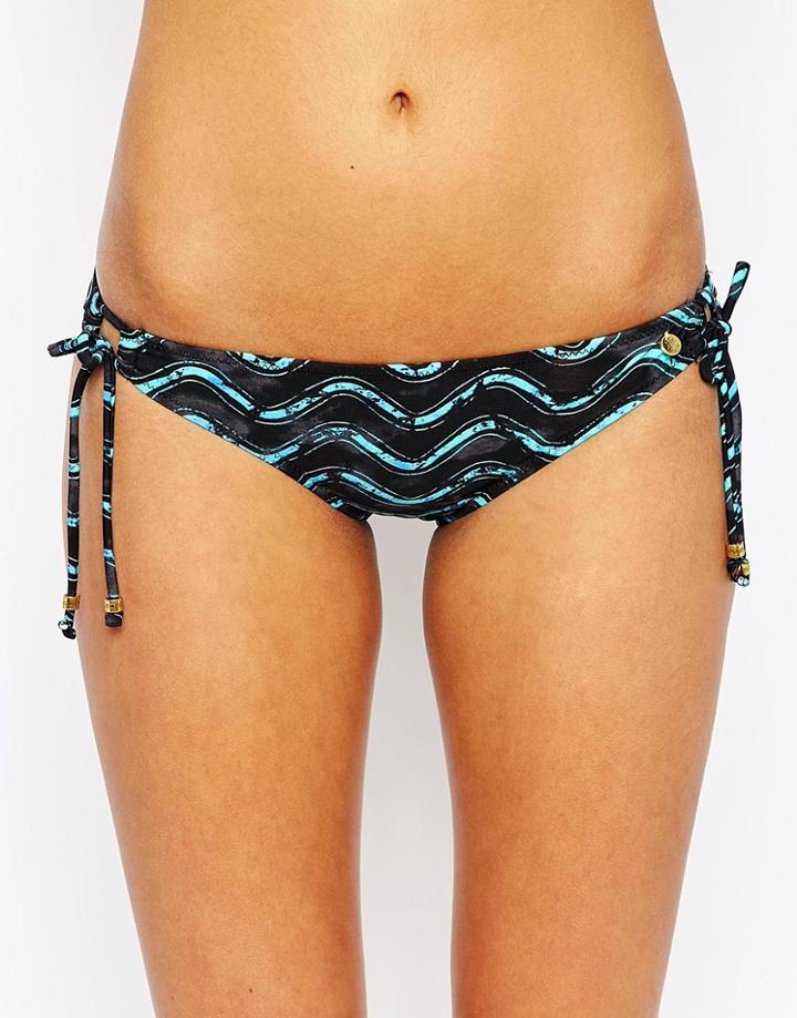 Raisins California Love Sweet Pea Bikini Bottoms - Black Green Ripple P