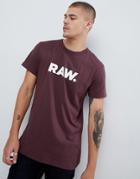 G-star Raw. Logo T-shirt In Purple - Purple