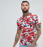 Puma Muscle Fit T-shirt In Blue Camo Exclusive To Asos - Blue