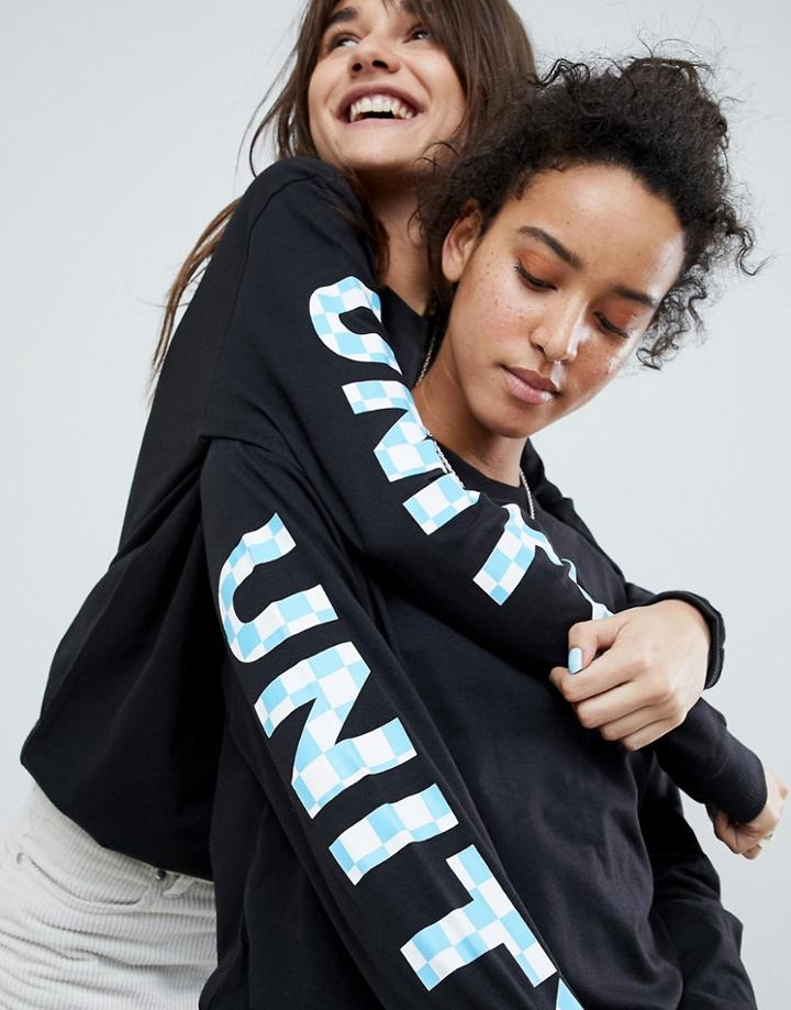 Asos X Glaad Relaxed Long Sleeve T-shirt - Black