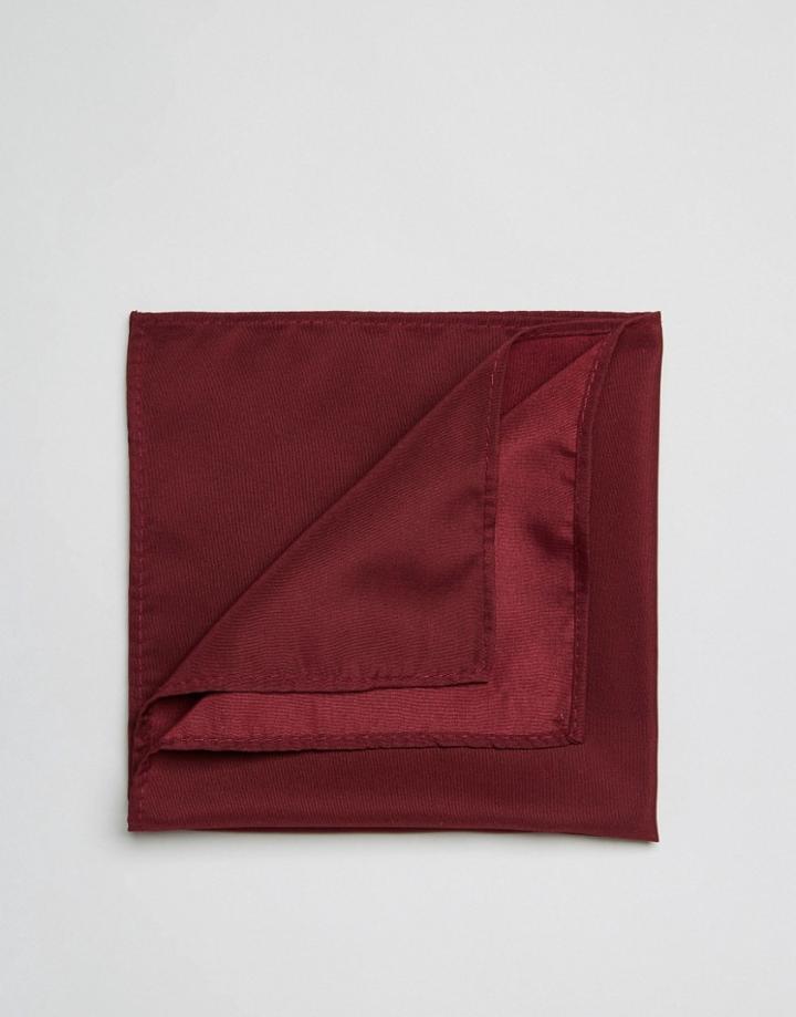 Asos Pocket Square In Burgundy - Red