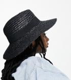 South Beach Exclusive Straw Boater Hat In Black