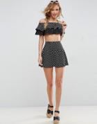 Asos Beach Co-ord Skirt In Polka Dot - Multi