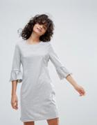 Vero Moda Peplum Sleeve Dress - Gray